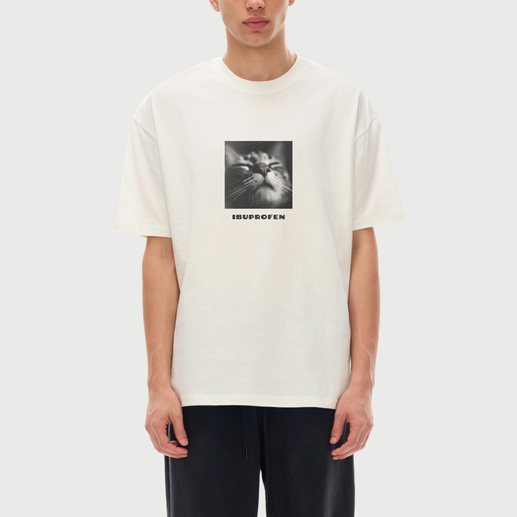 Ibuprofen Cat Oversized T-Shirt