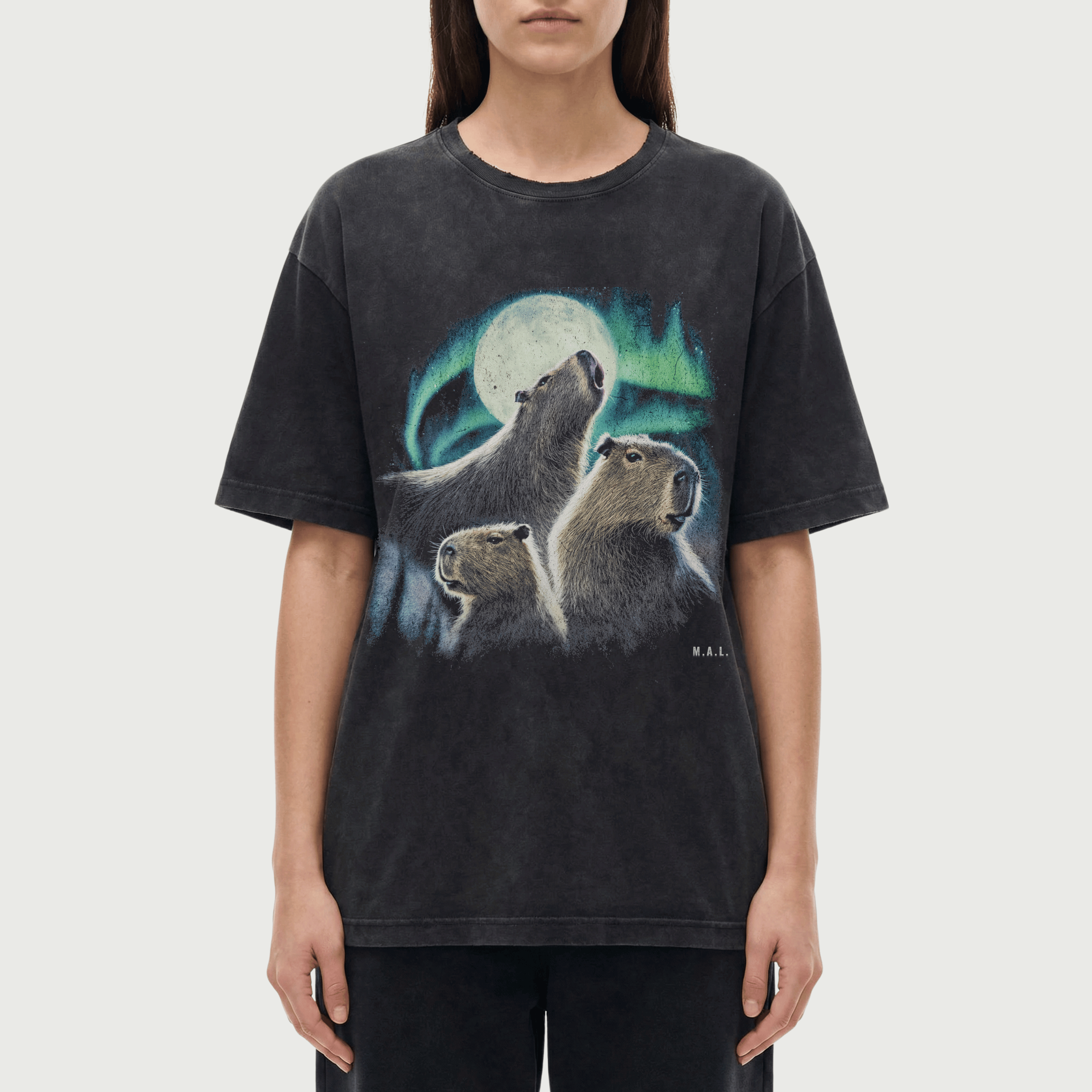 Stillness of the Night Capybara T-Shirt