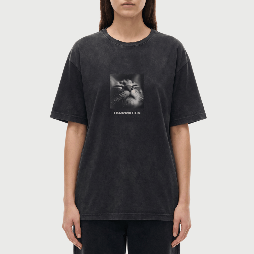 Ibuprofen Cat Vintage Washed T-Shirt