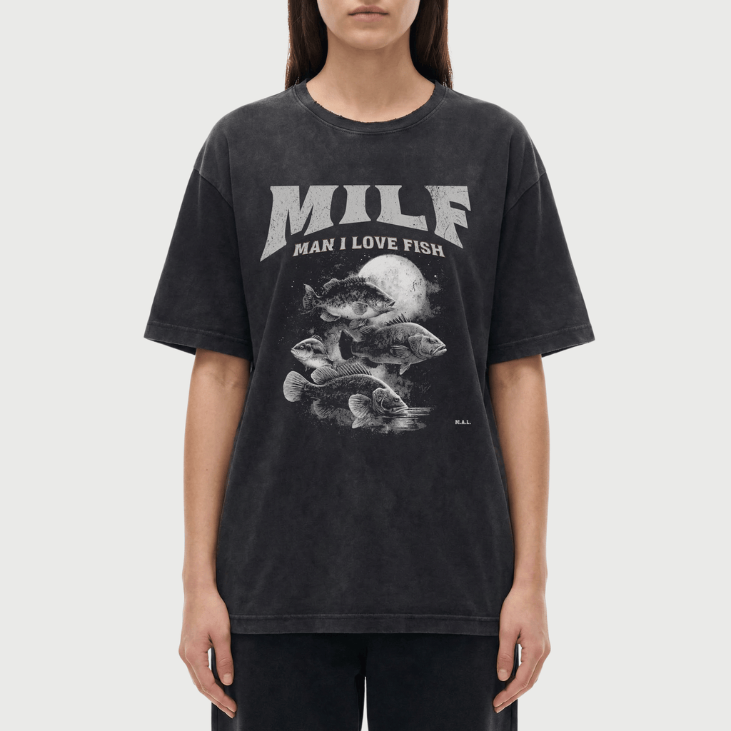 MILF- Man I  Love Fish Vintage Washed T-Shirt