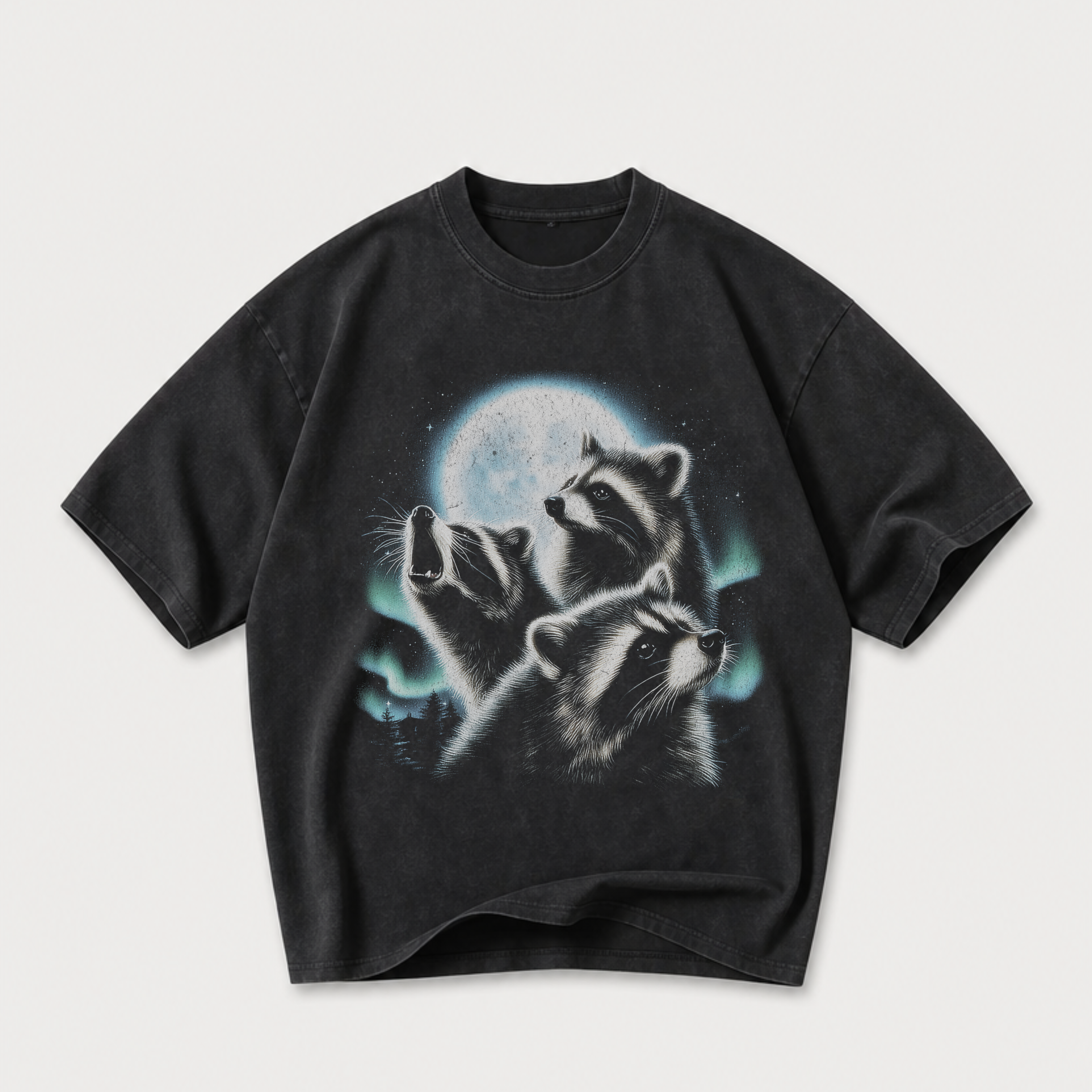 After Dark Watch Raccoon Vintage Washed T-Shirt