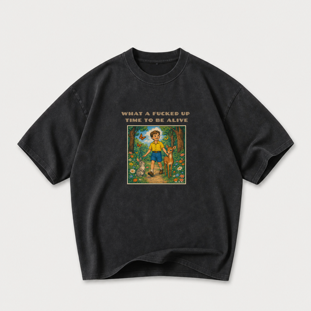 What a F*cked Up Time to Be Alive Boy Vintage Washed T-Shirt