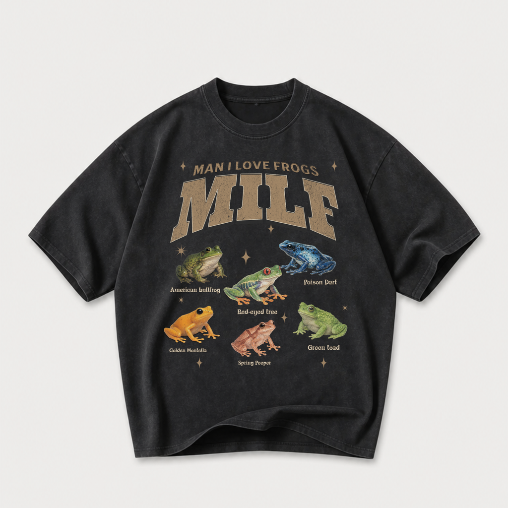 MILF - Man i Love frogs Vintage Washed T-Shirt