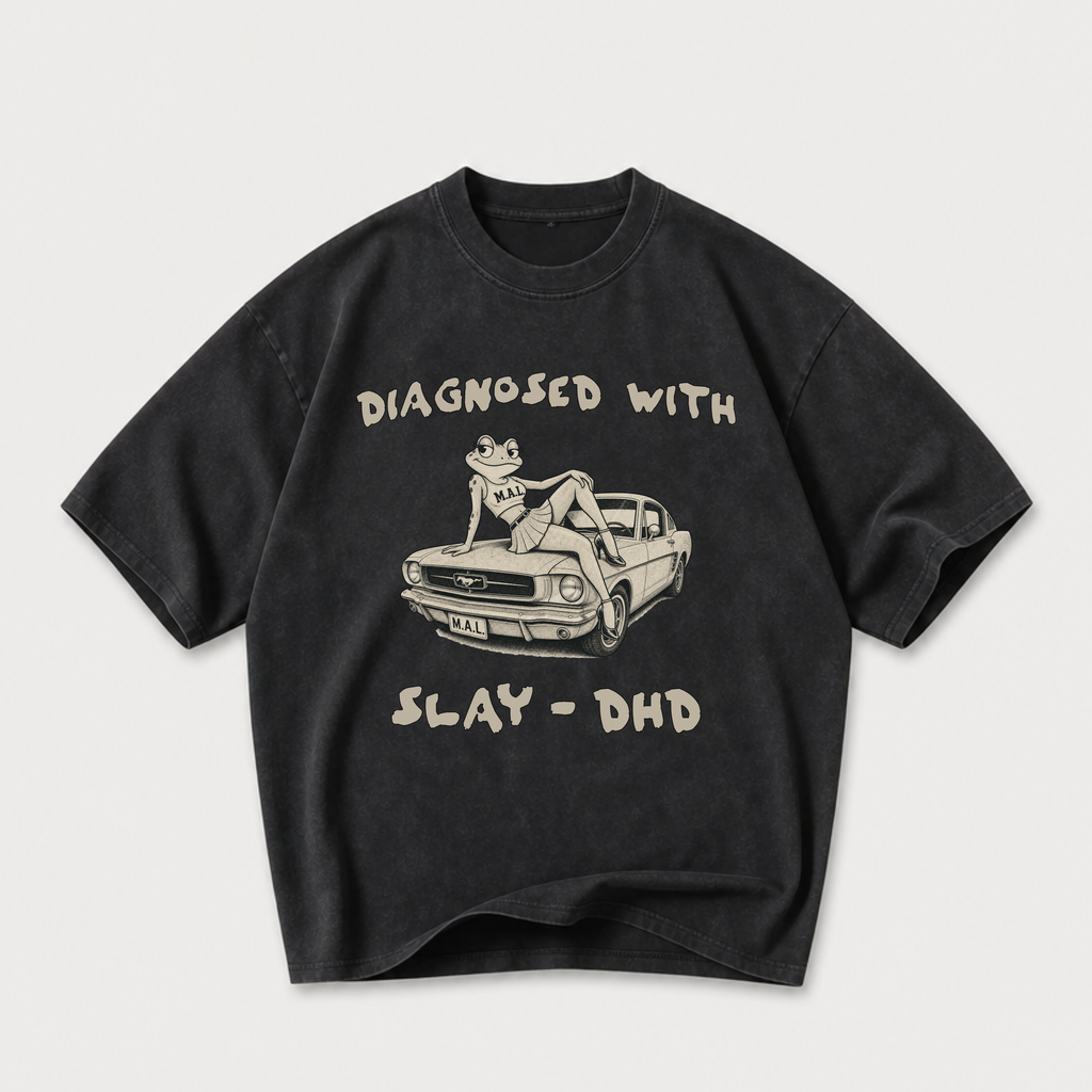 Diagnosed With SLAY-DHD  Vintage Washed T-Shirt