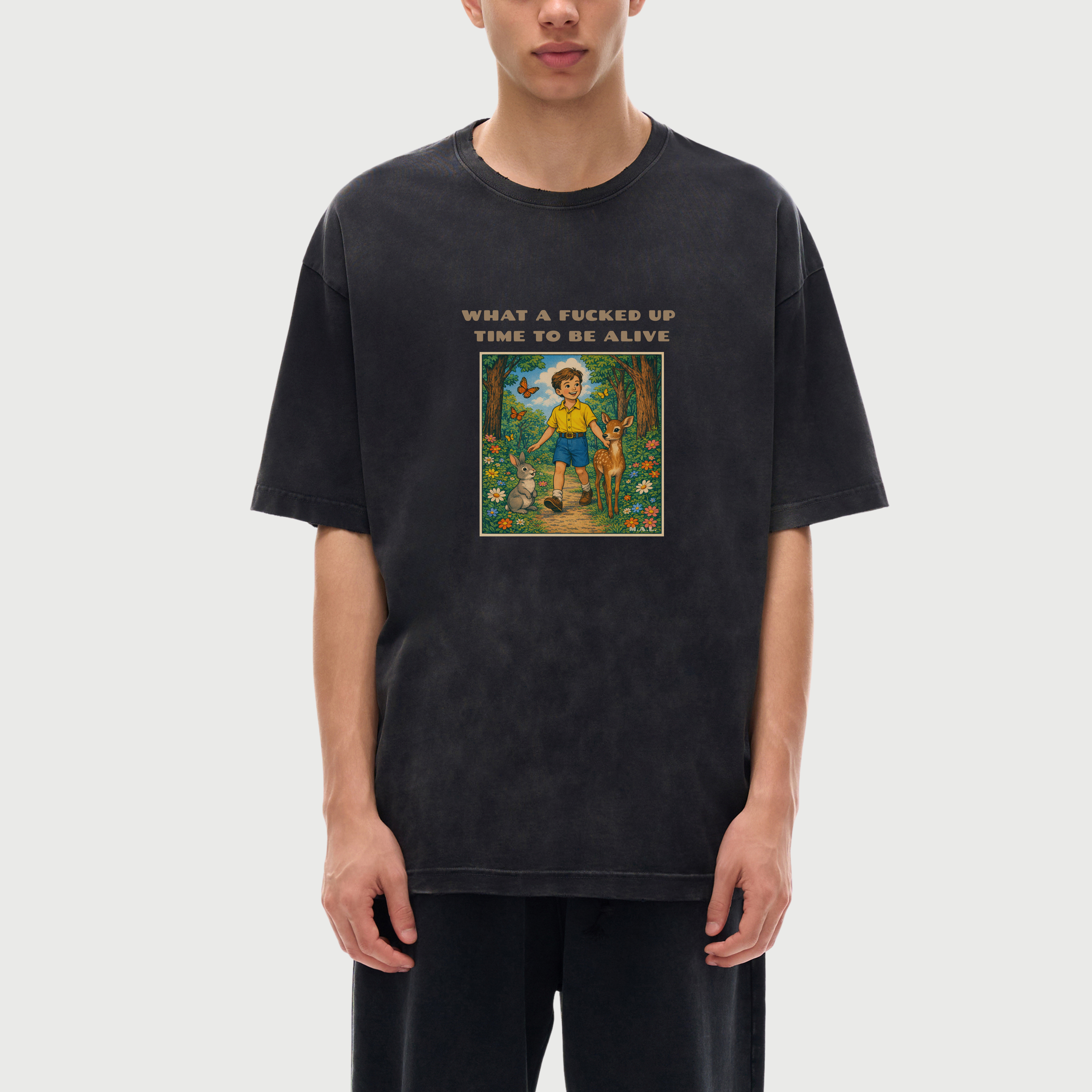 What a F*cked Up Time to Be Alive Boy Vintage Washed T-Shirt