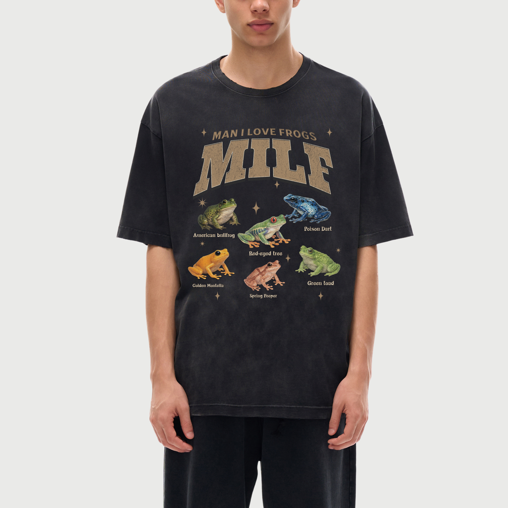 MILF - Man i Love frogs Vintage Washed T-Shirt