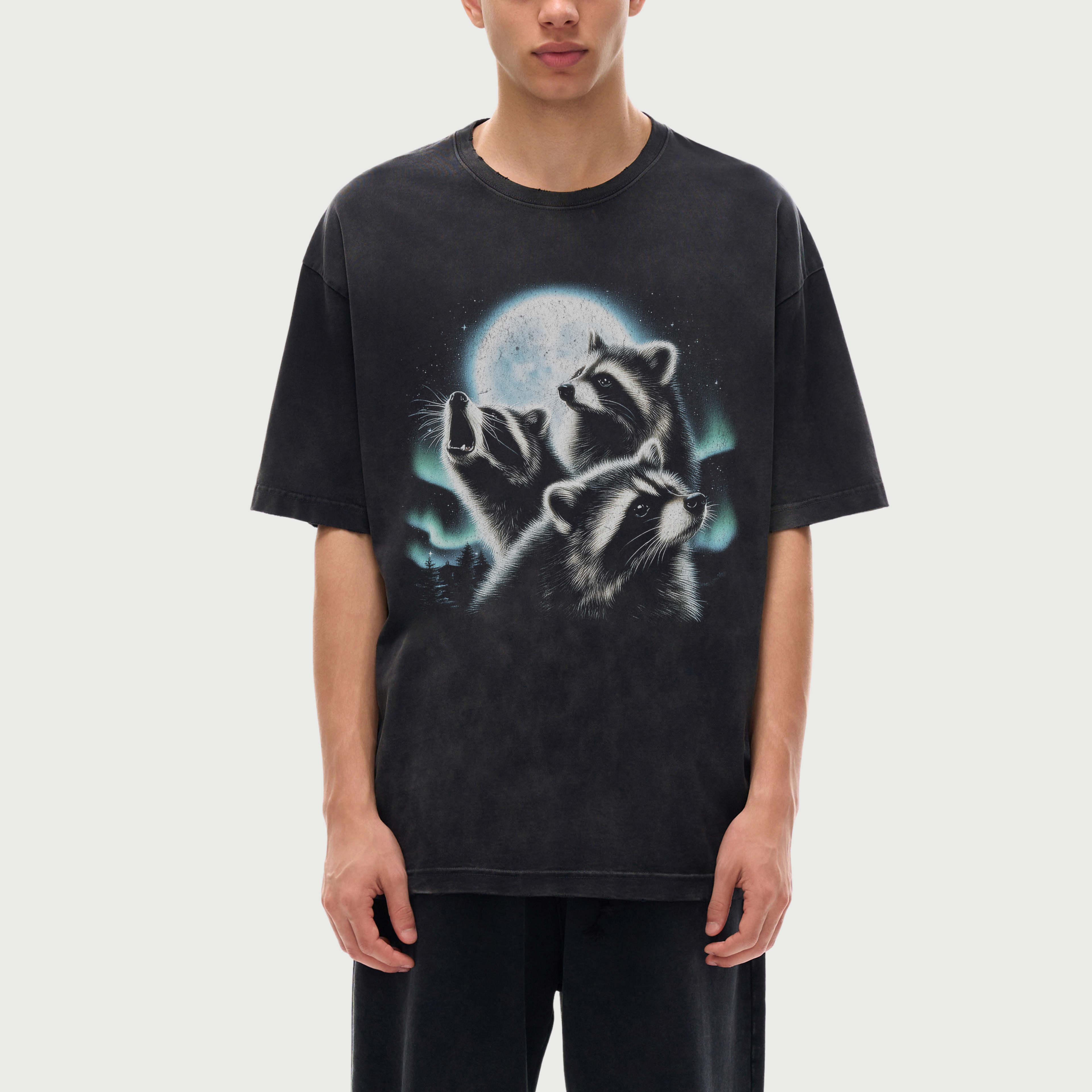 After Dark Watch Raccoon Vintage Washed T-Shirt