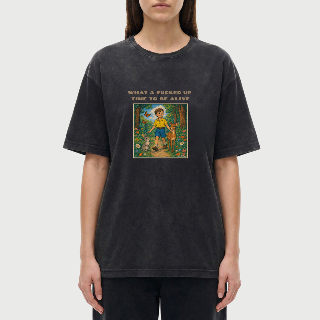 What a F*cked Up Time to Be Alive Boy Vintage Washed T-Shirt