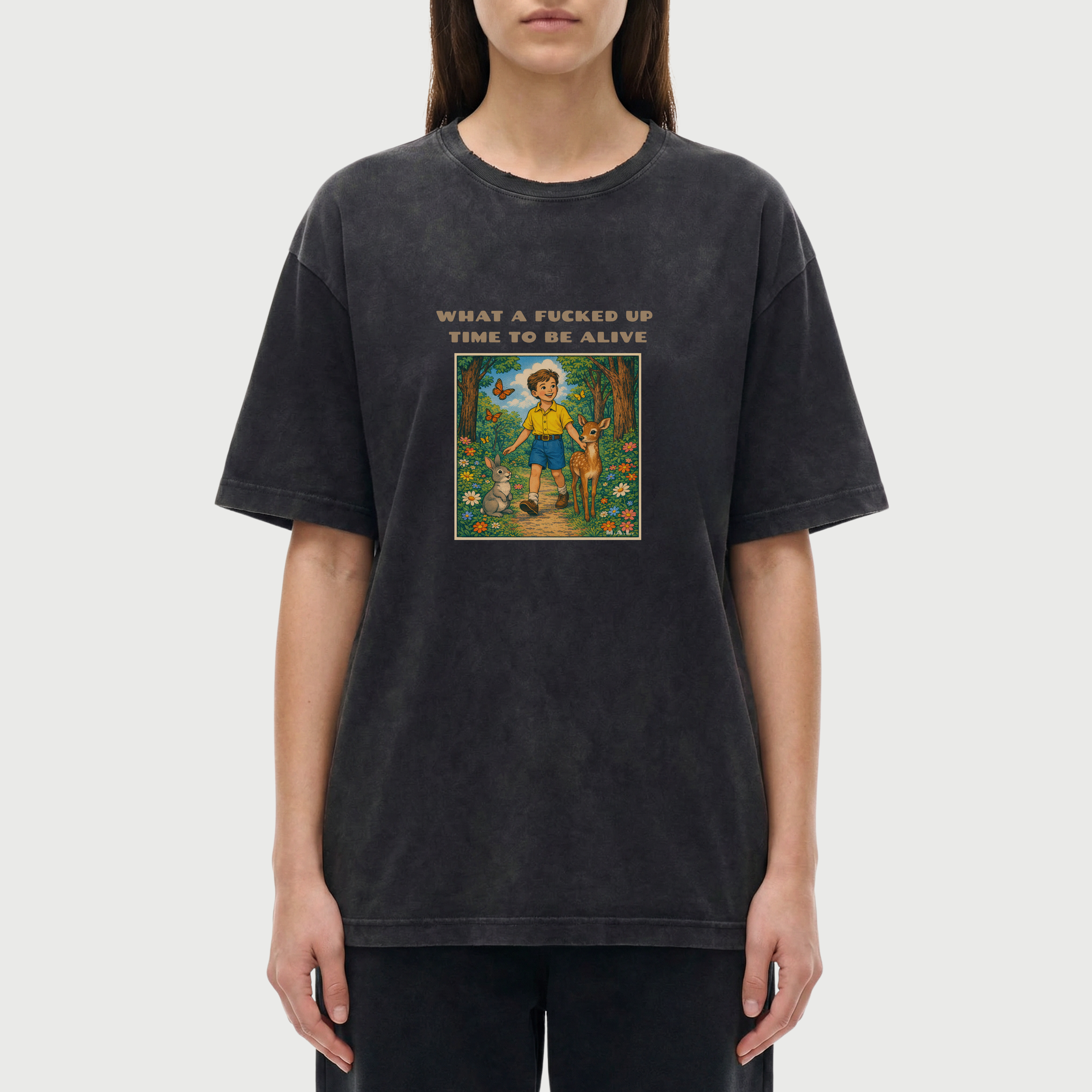 What a F*cked Up Time to Be Alive Boy Vintage Washed T-Shirt