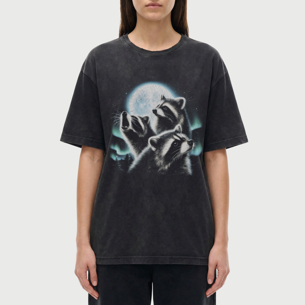 After Dark Watch Raccoon Vintage Washed T-Shirt