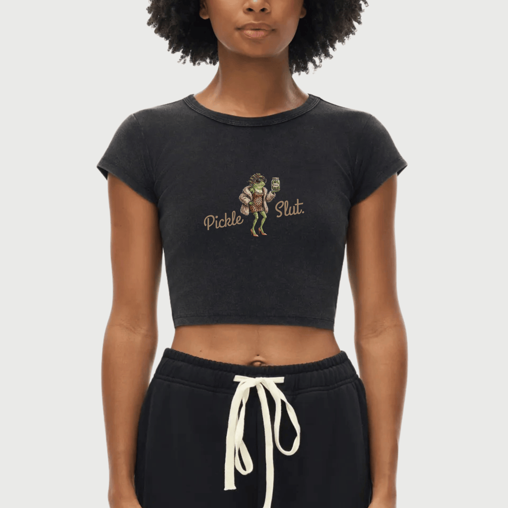 Pickle Slut Washed Crop Top