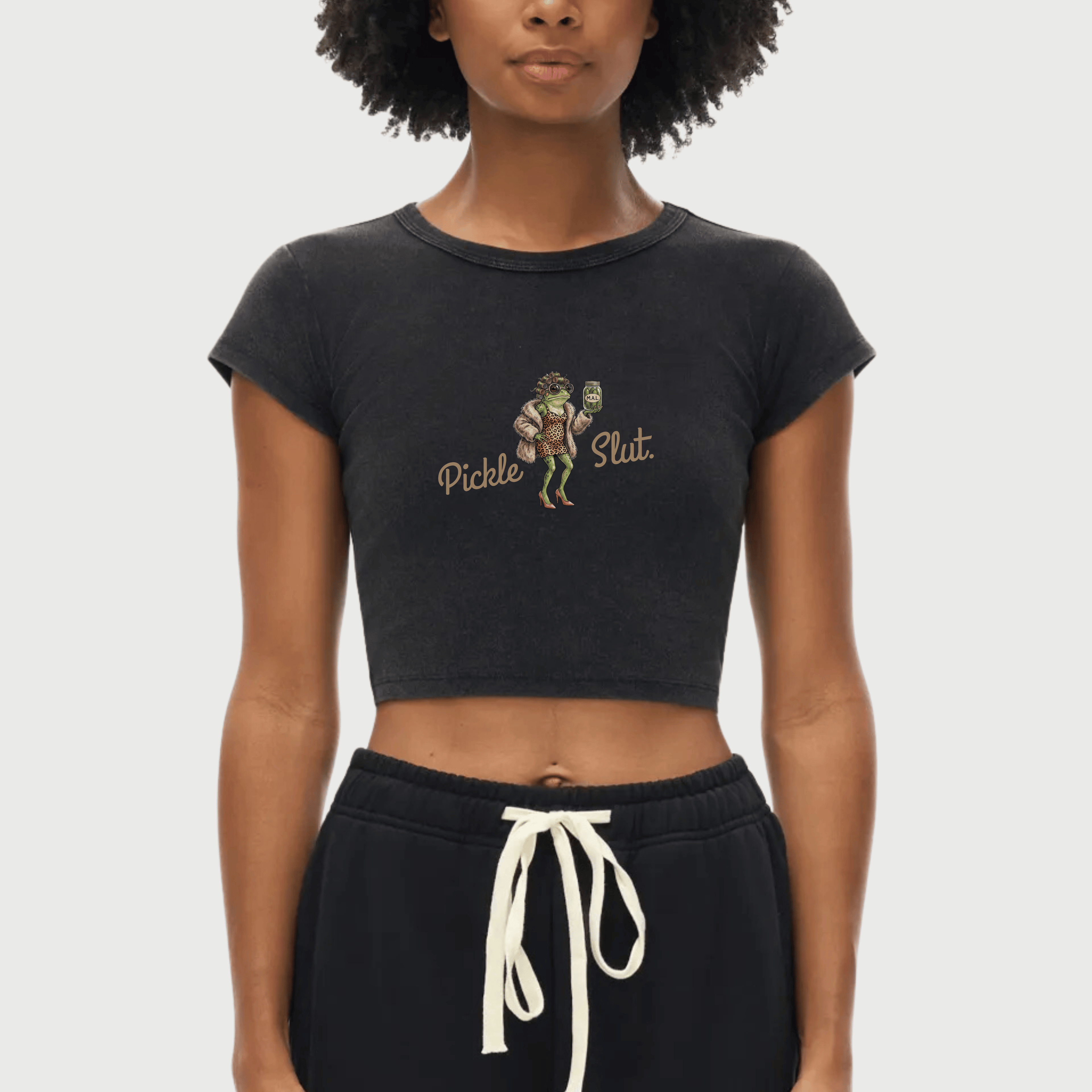Pickle Slut Washed Crop Top