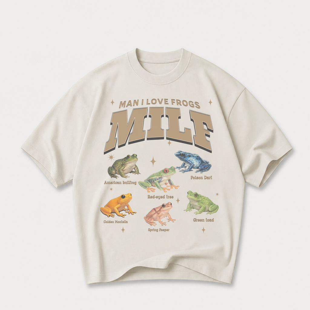 MILF - Man I Love Frogs Oversized T-Shirt