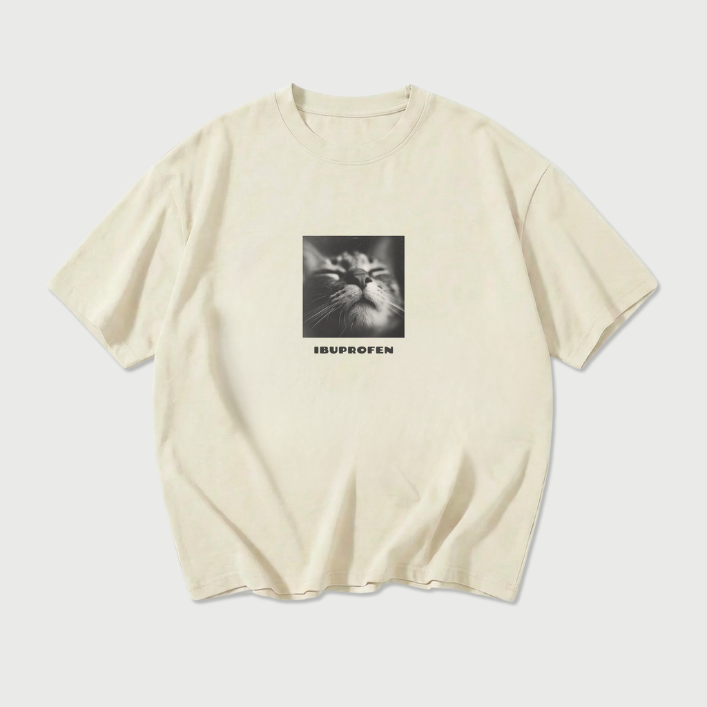 Ibuprofen Cat Oversized T-Shirt