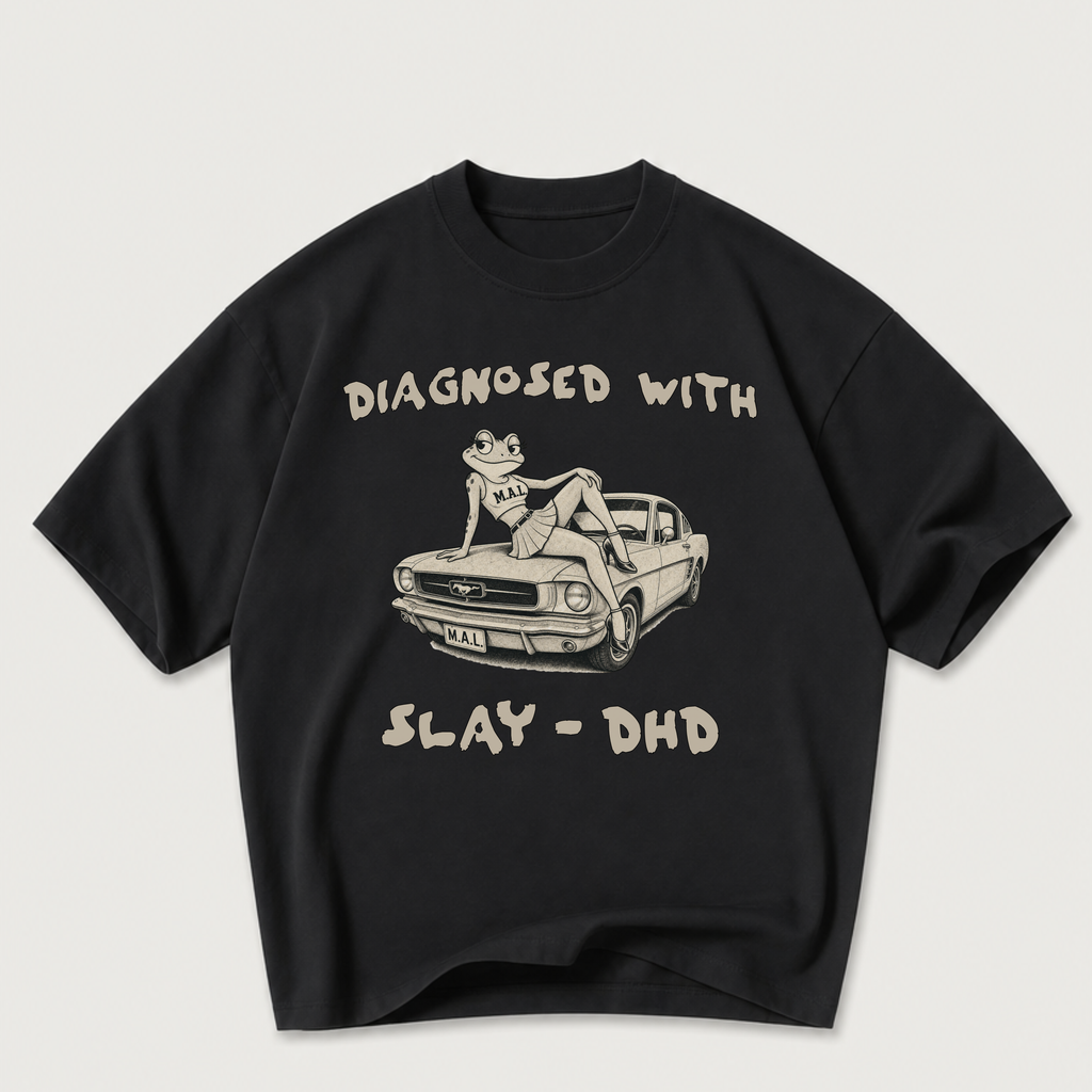 Diagnosed With SLAY-DHD Oversized T-Shirt