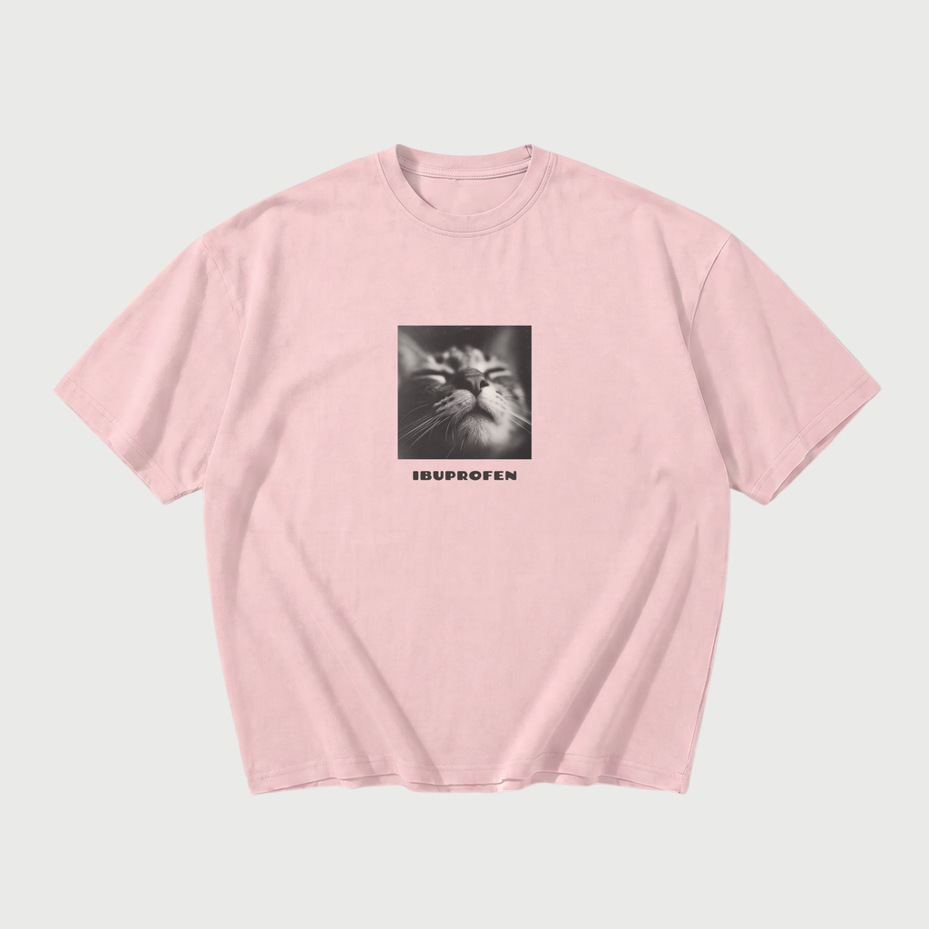 Ibuprofen Cat Oversized T-Shirt