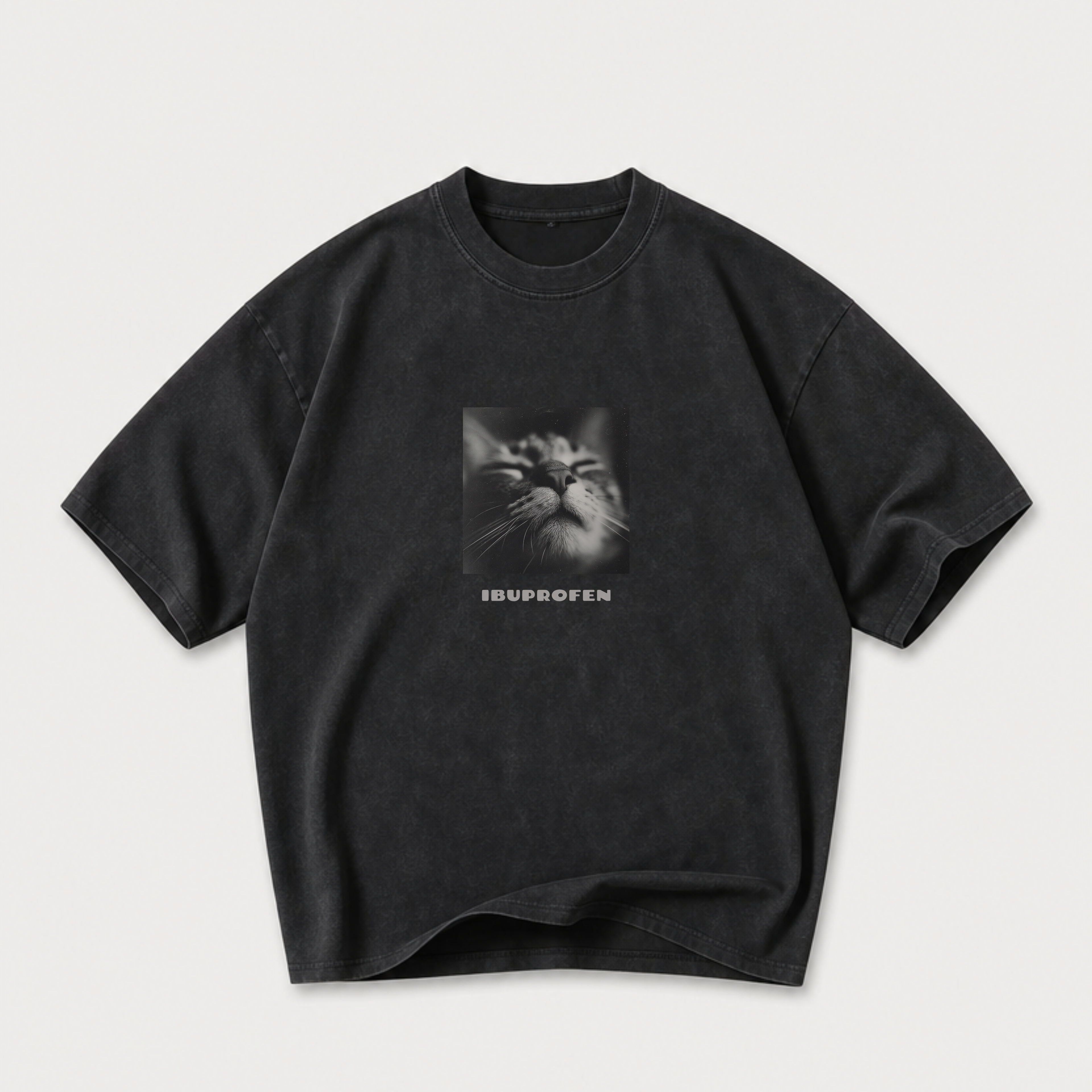 Ibuprofen Cat Vintage Washed T-Shirt
