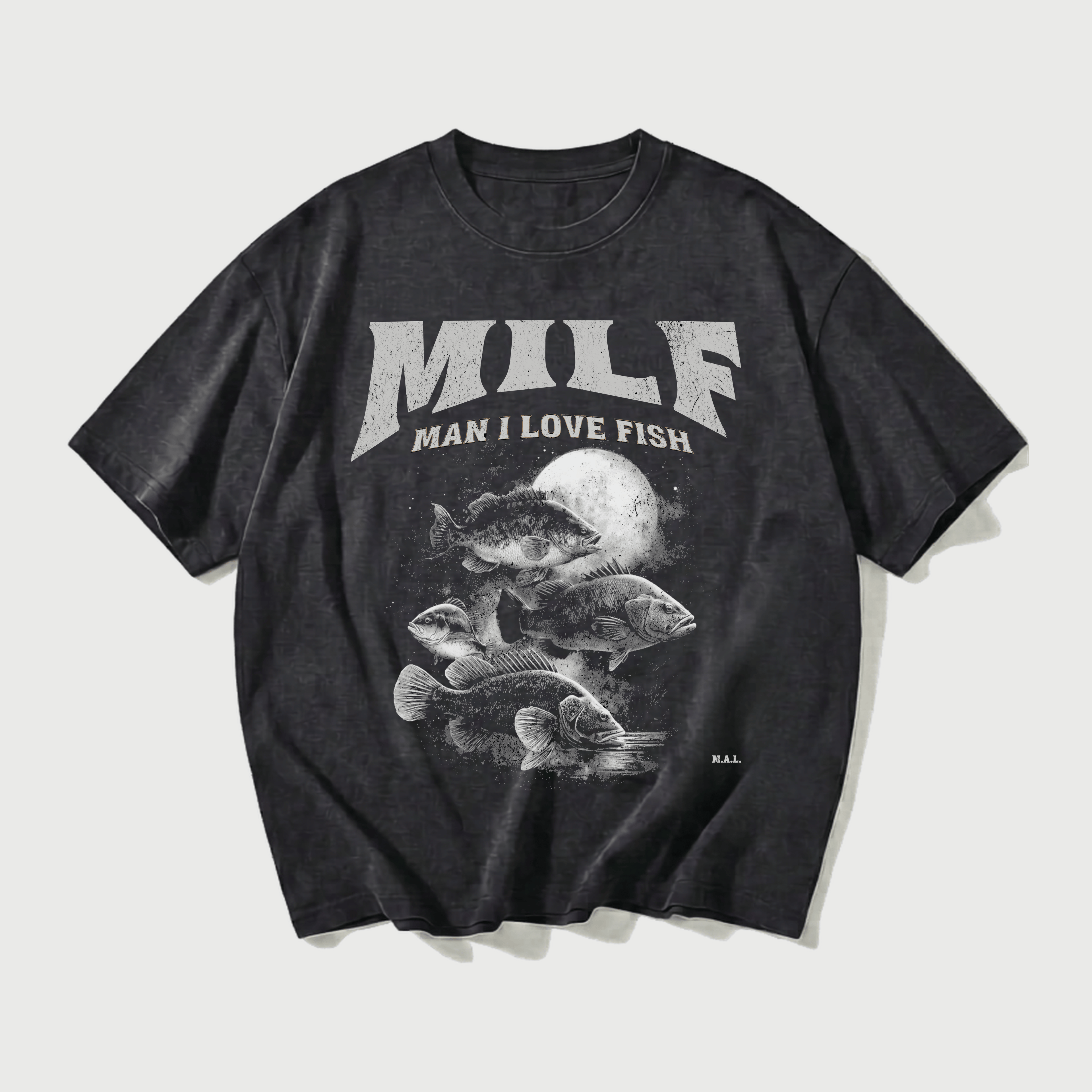 MILF- Man I  Love Fish Vintage Washed T-Shirt