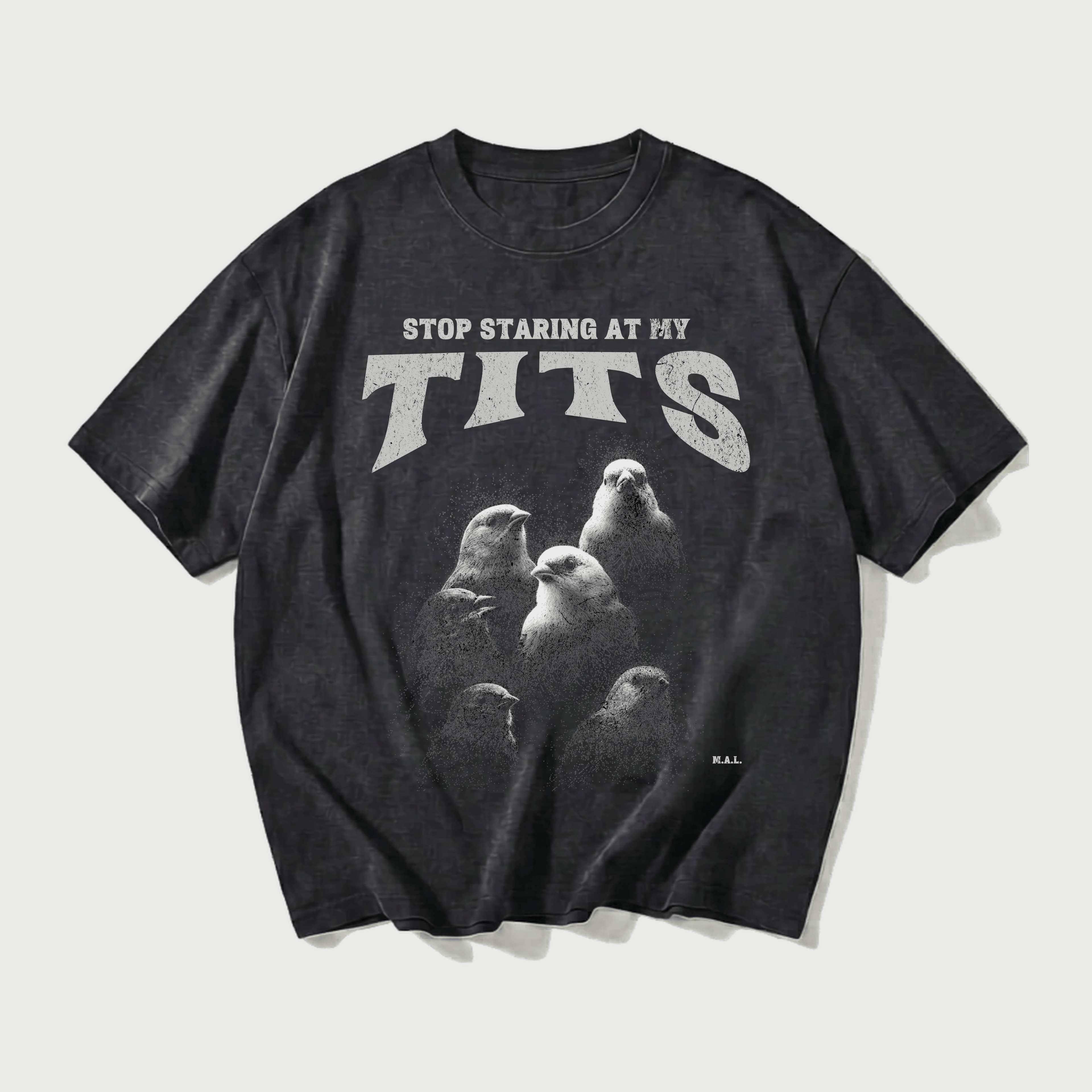 Stop Staring At My Tits Vintage Washed T-Shirt