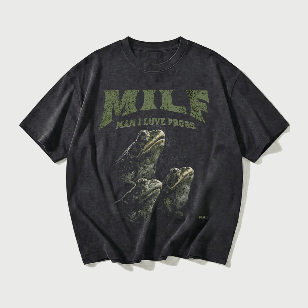 MILF- Man I Love Frogs Vintage Washed T-Shirt