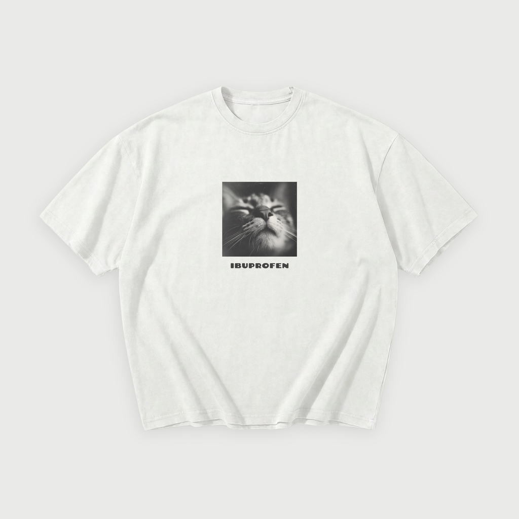 Ibuprofen Cat Oversized T-Shirt